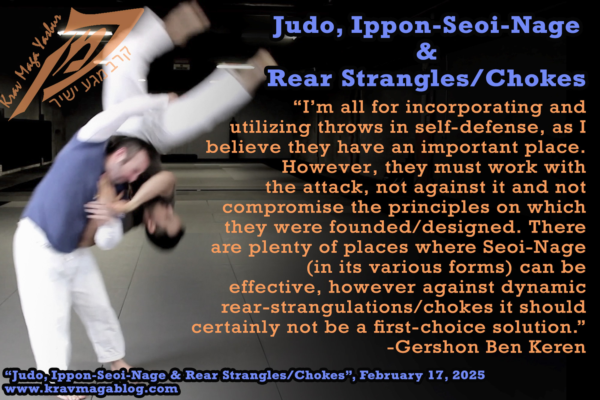 Judo, Ippon-Seoi-Nage and Rear Strangles/Chokes